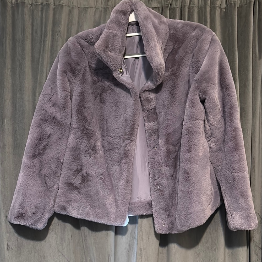 Reversible Women's Plush Purple Jacket